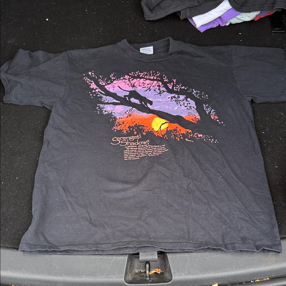 Serengeti Shadows Black Graphic T-Shirt